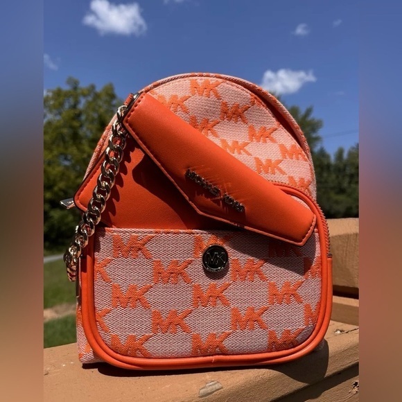 Michael Kors Handbags - Michael Kors Maisie Small Logo Jacquard 2-in-1 Backpack with Cardholder Wallet N